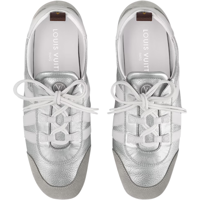 Louis Vuitton Sneakerina Lace-Up Sandal in Elegant Silver