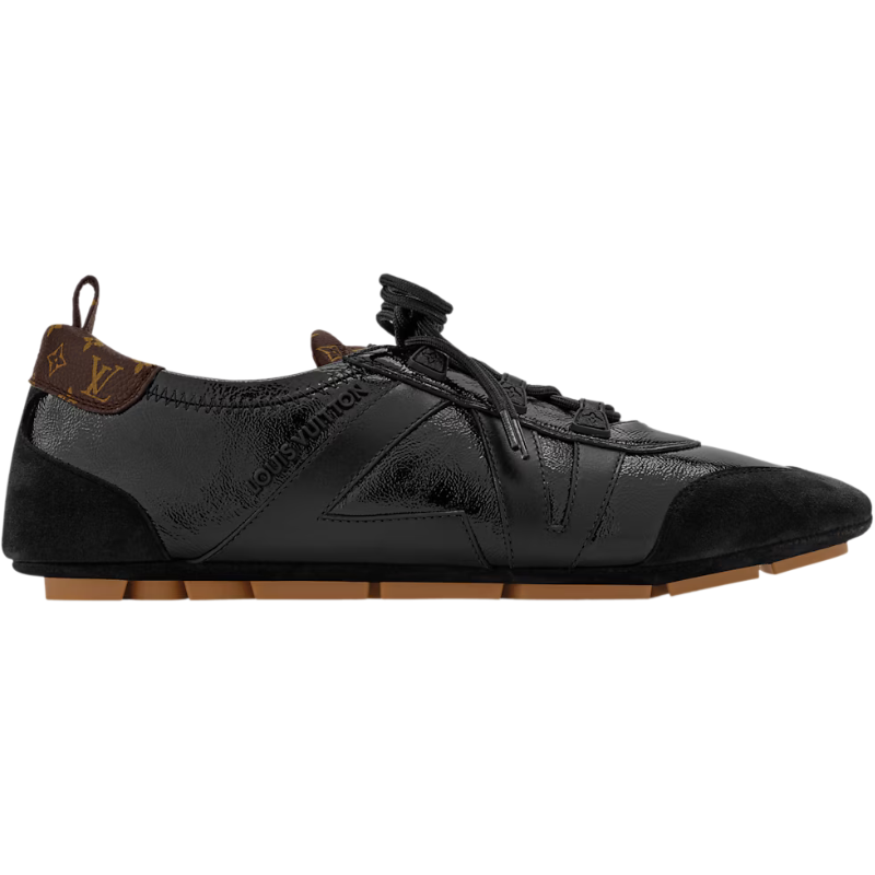 Louis Vuitton Sneakerina  Lace-Up Shoe in Black and Brown Monogram