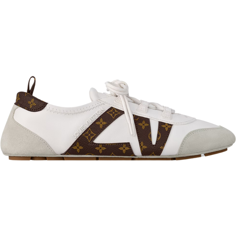 Louis Vuitton Sneaker LV Sneaker in White with Brown Monogram Logo