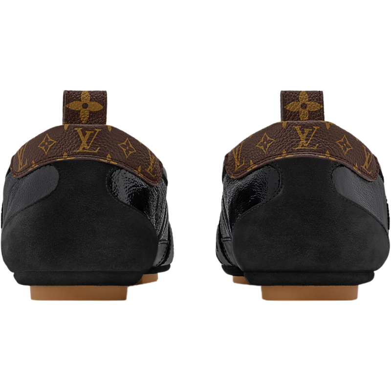 Louis Vuitton Sneakerina  Lace-Up Shoe in Black and Brown Monogram